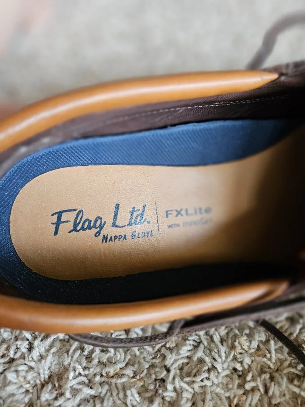 Men's Brown Leather Boat Shoes Tan Collar Waterproof Leather Mens Size 13M
